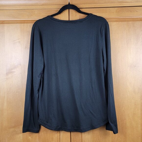 Rae Dunn Black Orange Boo Long Sleeved Tee - M - Picture 2 of 7